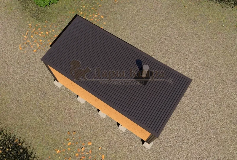 Каркасная баня «Лофт» из кедра 5х2,2 метра