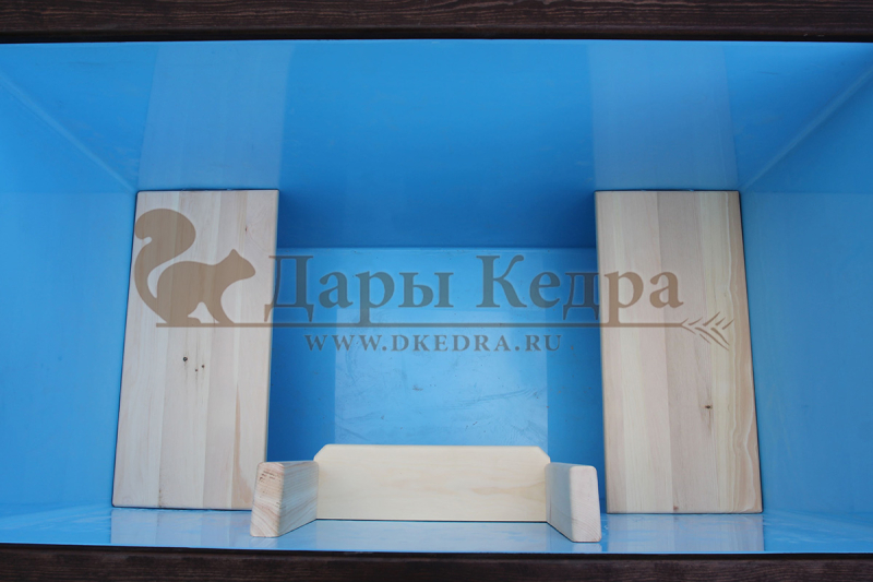 Купель прямоугольная из кедра с пластиковой вставкой